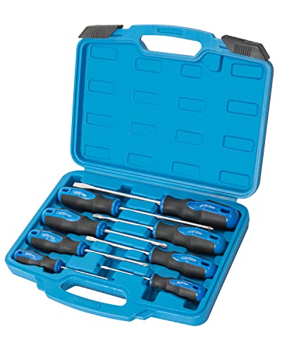 ROTATION 8pc Magnetic Screwdrivers Set, 4 Phillips and 4 Slotted Tips - color: 8pc_silver Tip_gloss