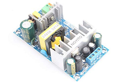 NOYITO AC to DC Isolated Power Supply Module DC 24V 4A 5V 1A Dual Output Power AC 120V (90-256V) 50-60Hz to 24V 5V 120W Industrial Power Module (Dual Output 24V 4A, 5V 1A, Blue) - size: Dual Output 24V 4A / 5V 1A