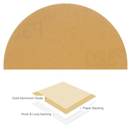 100pcs No Hole Sanding Discs- [ 3 Inch 320 Grit ] Round Hook and Loop Grip Sanding Pads Sheet Sandpaper for Automotive Woodworking Metal Polishing Use| Gold, Aluminum Oxide - size: 320 grit