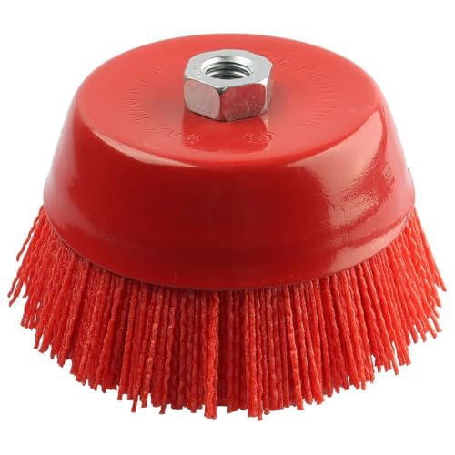 6" Nylon Cup Brush for Grinder, Angle Grinder Wire Brush, 5/8"-11 Arbor - style: 6"