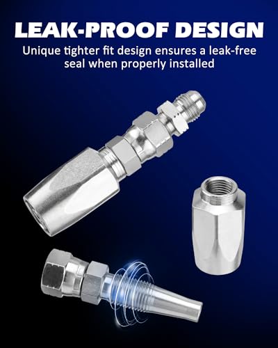 SPARKWHIZ Hydraulic Hose Repair Kit, 1/4" Inner Diameter Reusable, 2 Pack - size: 1/4 Inch