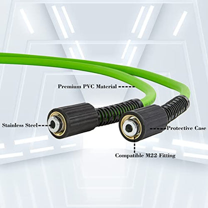 PWACCS Pressure Washer Hose, 1/4" x 25 FT Flexible Power Washing Hose - size: 1/4'' 25ft