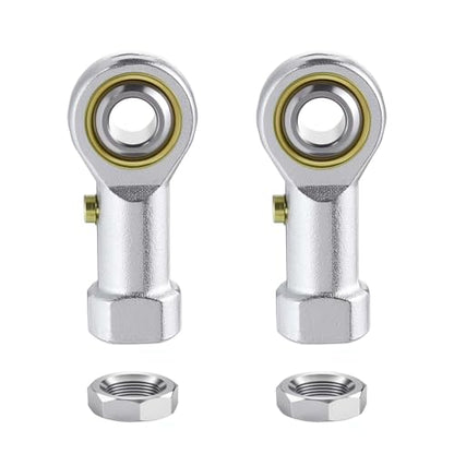 2Pcs PHSB4 Rod End Bearing 1/4 Inch Bore Pre-Lubricated 1/4-28 Female Thread Left Hand Heim Joint with Jam Nuts - size: 1/4, style: Left Hand