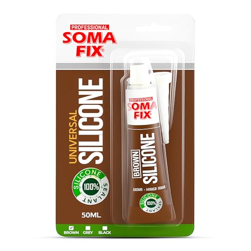 Brown Silicone Caulk (No Gun Needed) Flexible & Waterproof Caulking Tube - color: Brown