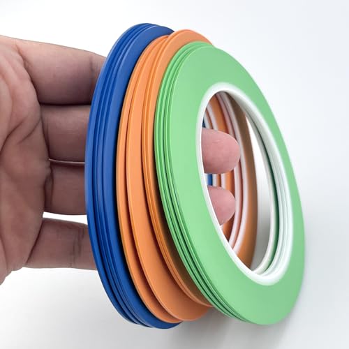 JINBING 12 Rolls Fine Line Tape High-Temp Viny Fineline Masking Tape Painters Tape 3-Colors (1/24 inch) - size: 1/24 inch x 36yard 12rolls