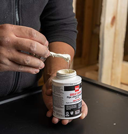 Oatey 31231 Pipe Joint Compound with PTFE with Brush, 8 fl.Ounce