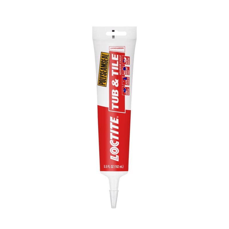 Polyseamseal Tub And Tile Caulk Almond Paintable 6 Oz 1/4 " X 1/4 "12