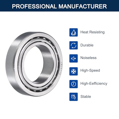 2 Pack LM29749/10 Tapered Roller Bearing Cone and Cup Set - size: LM29749/LM29710