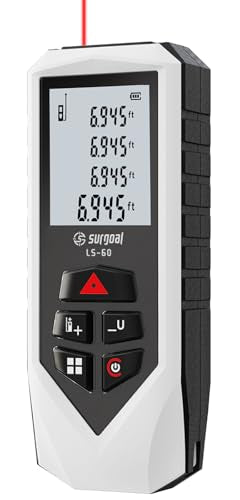 Laser Distance Measure Backlit LCD Measuring Tool 196FT - color: 196FT