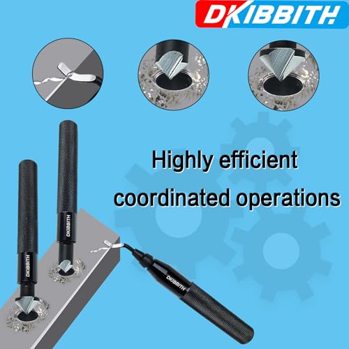 DKIBBITH 13-Piece Deburring Tool Set with 2 Countersinks & 11 Blades - Works on Metal, Resin, PVC, Copper, Plastic,3D Printed Edges - Plumbing & 3D Printing Burr Removal Reamer Tool. - style: 13 Piece Deburring Tool