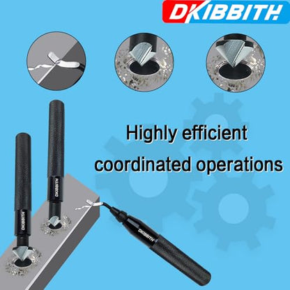 DKIBBITH 13-Piece Deburring Tool Set with 2 Countersinks & 11 Blades - Works on Metal, Resin, PVC, Copper, Plastic,3D Printed Edges - Plumbing & 3D Printing Burr Removal Reamer Tool. - style: 13 Piece Deburring Tool