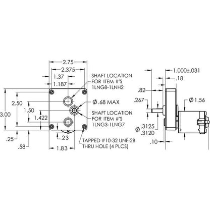 Dayton Model 1LNG6 DC Gear Motor 4.5 RPM 1/200 hp 12VDC (4Z835)