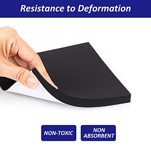 Foam Padding Sheets with Adhesive Backing - 3/4" Thick Self Stick Neoprene Insulation Foam,4PCS 3/4 Inch Thick X 4 Inch Long X 4 Inch Wide - size: 4In*4In*3/4In