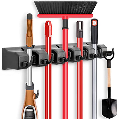 IMILLET Mop and Broom Holder, Wall Mount Organizer Storage Tool Rack - color: 1 Pack