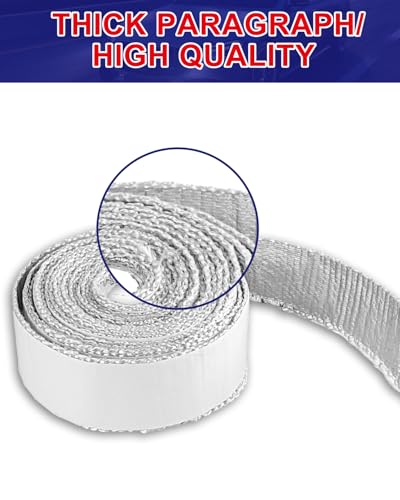 3 Pack Thick Heat Shield Tape, 1.5" x15Ft Heat Resistant Tape Roll - color: White Heat Shield Tapes *3