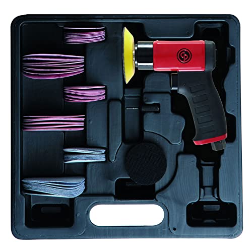 Chicago Pneumatic CP7200S - Kit - 3 Inch (75 mm) Air Random Orbital Sander, Hook & Loop, 15,000 RPM - style: Kit (15000 RPM)