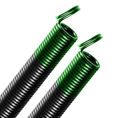 120 lb. Heavy-Duty Double-Looped Garage Door Extension Spring (2-Pack) - Green | Springs for Overhead Garage Door Hardware Repair | Minimum 30,000 Cycles for 7' Feet Garage Door Door - size: 120-Green