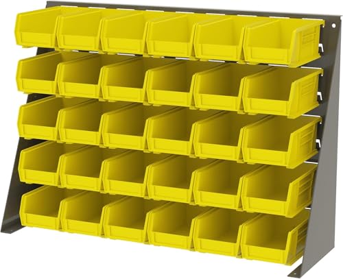 Akro-Mils 30220 AkroBins Plastic Hanging Stackable Storage Organizer Bin, 7-Inch x 4-Inch x 3-Inch, Yellow, 24-Pack - color: Yellow