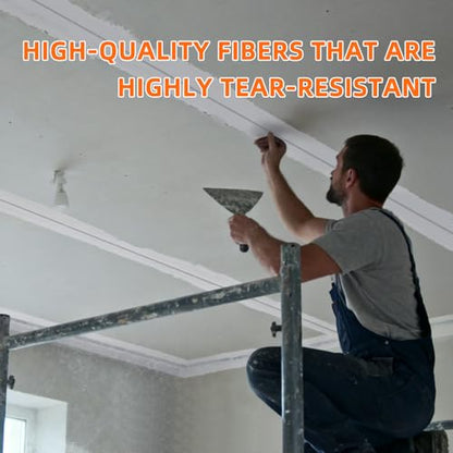 QILIMA Self-Adhesive Fiberglass Drywall Joint Tape Mesh for Wall Patch, 6 Inch by 75 Feet White - size: 6Inch x 75 Feet