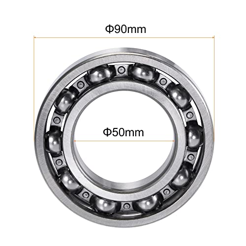 uxcell 6210 Deep Groove Ball Bearings 50mm Bore 90mm OD 20mm Thick C3 Open Type Chrome Steel - size: 50x90x20mm