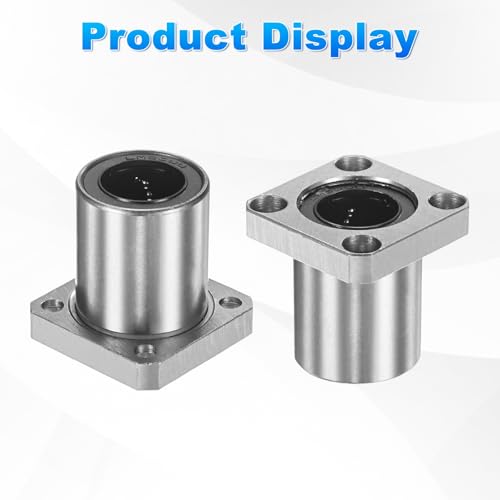 PATIKIL LMK20UU Linear Ball Bearings 20mm Bore Dia 32mm OD 42mm Long 5.5mm Hole, 4Pcs Round Flange Linear Motion Bushing Double Side Rubber Sealed Rod Liner Shaft for Machine 3D Printer - size: 20mm