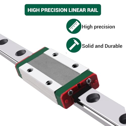 MGN9H 200mm Linear Rail Guide Mini Linear Sliding Guideway with Linear Bearing Sliding Block for for DIY CNC Routers Lathes Mills Automated Machines - size: 200mm, style: MGN9H