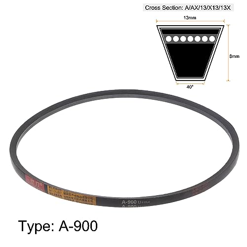 HARFINGTON A-900 V-Belts Drive Belt 900mm Inner 13mm Width 8mm Thickness Girth Rubber for Power Transmission - size: 900mm