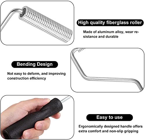 5Pcs Fiberglass Roller Tools Kit, Bubble Paddle Set