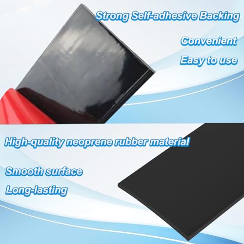 Adhesive Neoprene Rubber Strips 1" Wide x 1/8" Thick x 20' Long for Gasket - size: 1" Wide x 1/8" Thick x 20' Long