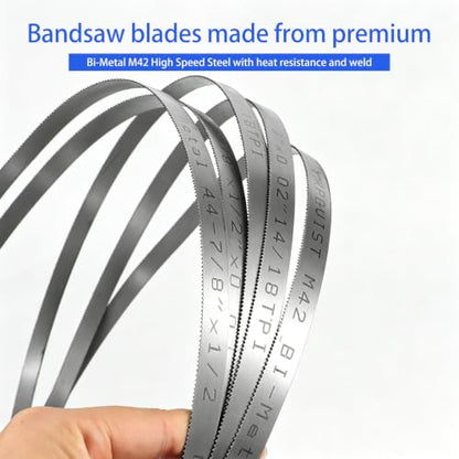 44-7/8 inch Portable Bandsaw Blades 14/18 TPI, Replacement for DeWalt DW3986, Milwaukee 48-39-0561 Portable Band Saw, 44-7/8" x 1/2" x .020" 14/18 TPI, 5 Pack - size: 44-7/8" x 1/2" x .020", 14/18 TPI, 5-Pack