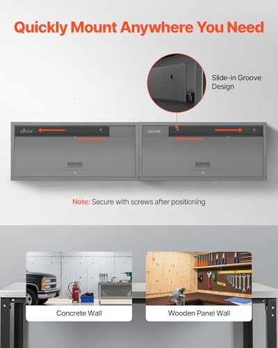 VEVOR Metal Wall Cabinet, 30.31W x 12.01D x 14.02H Inch, Floating Garage Tool Cabinet with Up-Flip Door, 120 lbs Load per Shelf, Fit for Garage, Basement, Kitchen, Warehouse, Assembly Required - size: Upgrade Flip up 14"