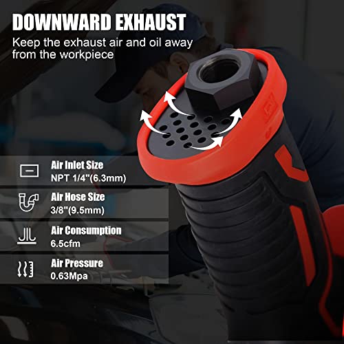 XIIW 1/2 Inch Air Impact Wrench, Max Torque 1560 ft-lbs, Lightweight 4.4 lb - size: 1/2 inch | 1560 ft-lbs 15 PCS Wrench + Socket Set