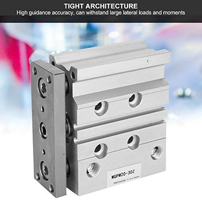 MGPM20X30 Double Acting Air Cylinder 20mm Bore 20-100mm Stroke Aluminum Pneumatic Cylinder