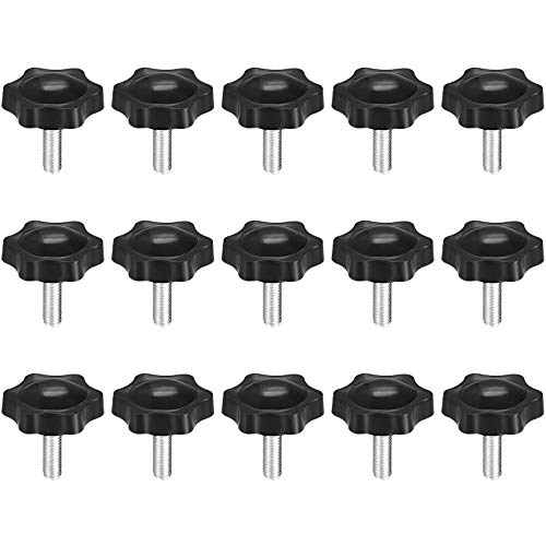 M6 x 16mm Thread Clamping Knob, Thumb Screw, Star Hand Knob Tightening Screw Knob for Machinery, 15Pcs - size: M6 x 16mm