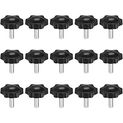 M6 x 16mm Thread Clamping Knob, Thumb Screw, Star Hand Knob Tightening Screw Knob for Machinery, 15Pcs - size: M6 x 16mm