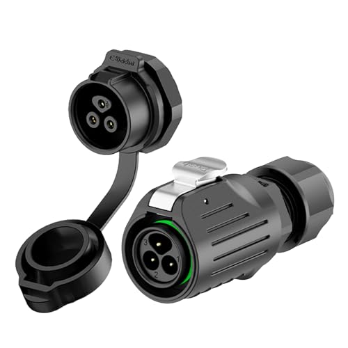 EW-LP16 Industrial Waterproof Connector IP68 Quickly Plugging Aviation Connector PBT Plastic Shell Circular Connector Fast Release Electrical Connector M16 2-9 Pin Thread Socket (3 Pin) - color: Thread Socket/PBT Plastic, size: 3 Pin
