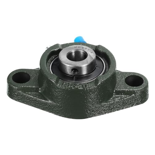 uxcell 2pcs UCFL201-8 Pillow Block Bearings 1/2 inch Bore Self Alignment, Solid Cast Iron Base Mounted Chrome Steel Bearings - size: UCFL201-8