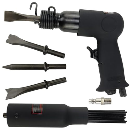 19-Needle Air Scaler Chisel Kit 4 Bits for Rust Paint & Concrete