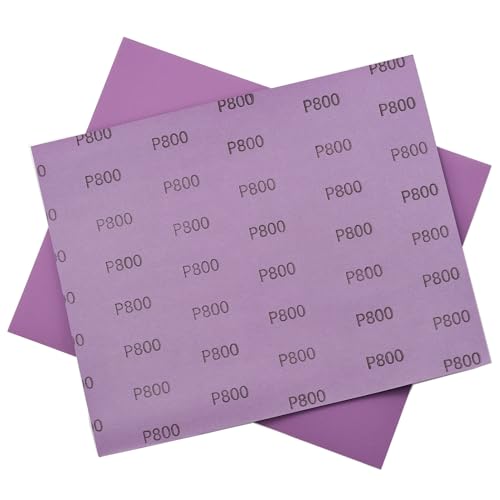 Sandpaper 800 Grit, Wet Dry Sanding Sheets 9 x 11 Inch, Advanced White Fused Alumina Abrasive Sander Paper for Wood Furniture Finishing, Metal Sanding, Automotive Polishing,12-Sheets - style: 800 Grit