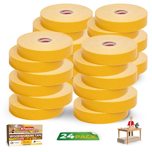 XFasten Bulk Double Sided Woodworking Tape 1-inch, 2,592 Feet Total (24-Pack) Residue-Free Removable Double Sided Tape for Woodworking Router Template, Woodworkers CNC Routing Machine - size: 1 Inch x 36 Yards ( 24 Pack)