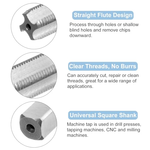 uxcell 3pcs Tap and Die Set, Metric M11 x 1 Thread Taps & Round Die, Tapping Threading Tool Tap & Die Kit for Nut Screw Bolt Thread Repair - size: M11 x 1
