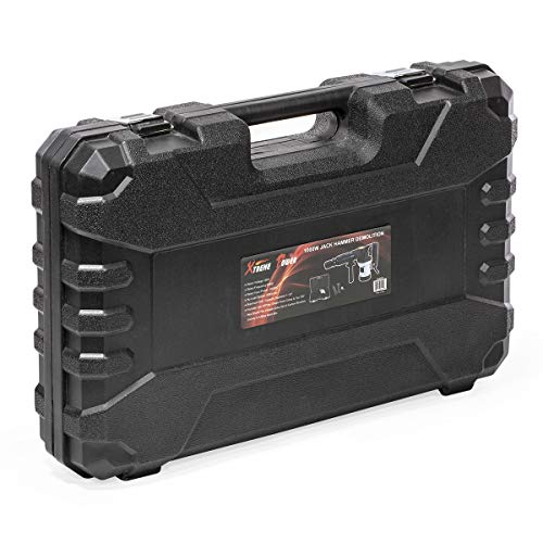 XtremepowerUS 1000W Electric Rotary Demolition Chipping Hammer Combination Rotary Hammer Drilling Chisels & Drill Bits Set with Carrying Case - size: 1000W