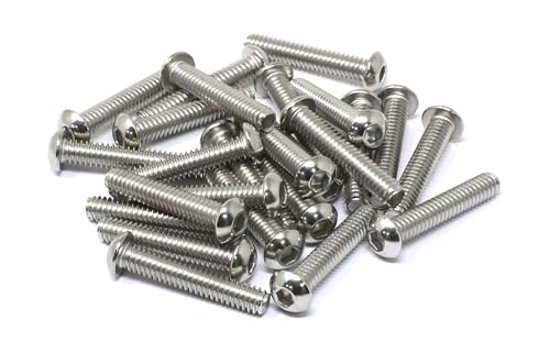 iexcell 25 Pcs 1/4-20 x 1-3/8" Stainless Steel 304 Hex Socket Button Head Cap Screws Bolts Kit - size: 1/4-20 x 1-3/8"
