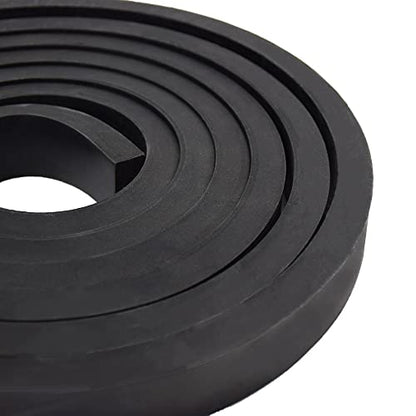 DEVNOL Rubber Strip 1/2(.500)" Thick X 1" Wide X 10'Long Grade 65A for Gasket, Surface Protection, Sealing - size: 1/2" x 1" x 10'