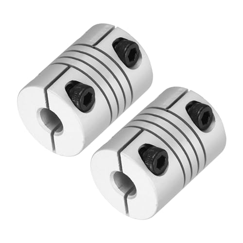MECCANIXITY 2 Pcs 3.17 to 5mm Flexible Shaft Coupling 20mm L 15mm Dia - size: 3.17 to 5mm