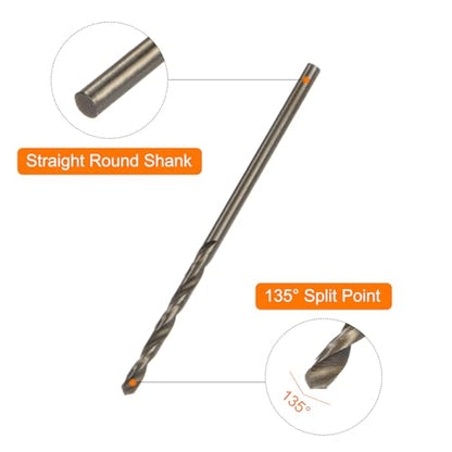 HARFINGTON 10pcs Cobalt Jobber Drill Bits 2mm / 0.079" M35 High Speed Steel HSS Twist Drilling Bit Tool for Stainless Steel Copper Wood Plastic and Other Hard Materials - size: 2mm