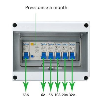 8 Way Miniature Circuit Breakers 220V 40A, IP66 for Indoor/Outdoor - style: 8 WAY-8.3*6.5*3.9 Inch