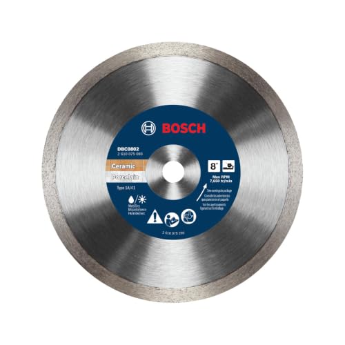 BOSCH DBC0802 8 in. Premium Continuous Rim Blade for Precise Cuts - size: 8 in