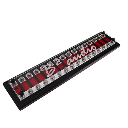 16 Spot Heavy Duty ANL Fuse Distribution Block w/Acrylic B2 Audio Cover (16 Spot) - size: 16 Spot