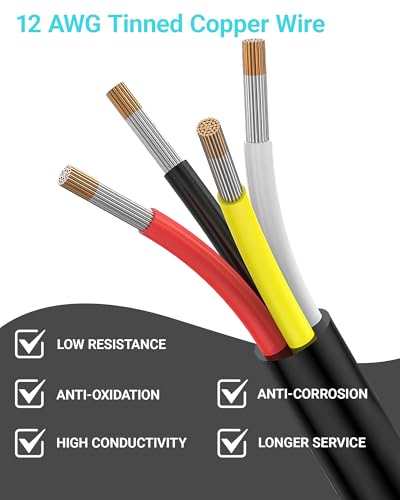 12 AWG 2 Pin DTP Connector with 15A 20A Fuses, 2 Way Automotive Waterproof Electrical Connectors, 12 Gauge Cable Wire Male and Female Quick Connect Harness for Car Truck Boat LED-2 Pack - size: 12 AWG